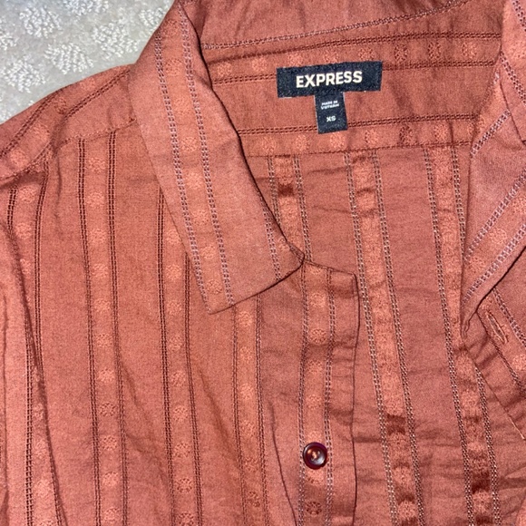 oversized brown button up - Picture 2 of 2